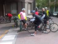 Sunday cycle group in Chambery